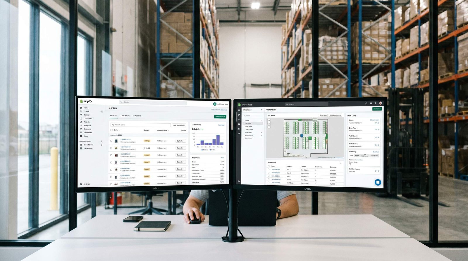 To sk&aelig;rme med webshop og lagersystem side om side p&aring; et lager